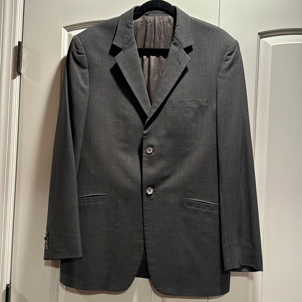 Versace Collection gray 100% Lana Wool suit jacket - size 52